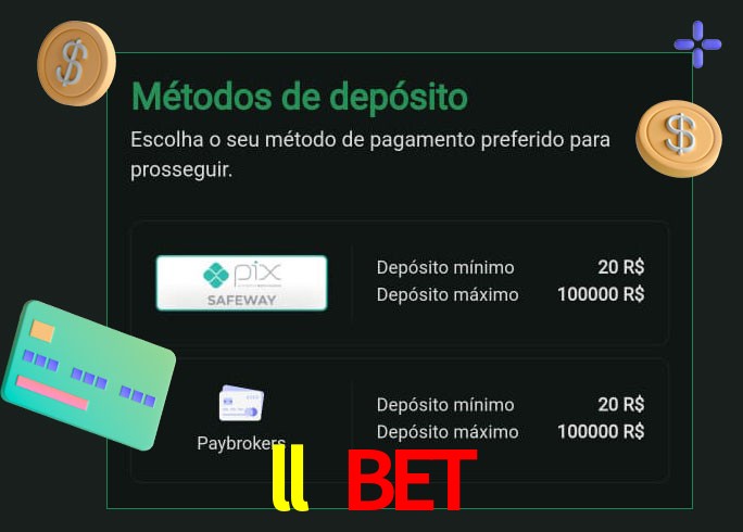 O cassino ll bet oferece uma grande variedade de métodos de pagamento